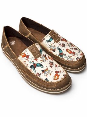 Ariat Cowgirl Rodeo Print Slip Ons Size 11 Western Y2K Cute Statement Shoes